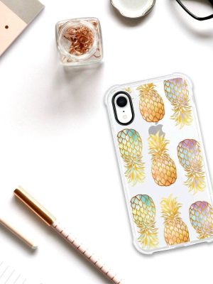 Otm Essentials Apple Iphone Rugged Edge Clear Case - Golden Pineapple