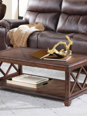 45" Bridgton Wood Coffee Table Cherry - Alaterre Furniture