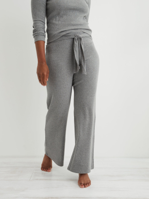 Aerie Ribbed Wide Leg Pant