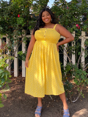 Plus Size Floral Print Dress