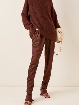 Airy Cashmere Silk Ribbed Turtleneck