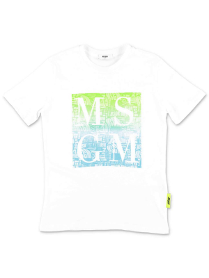 Msgm Kids Logo Print Crewneck T-shirt