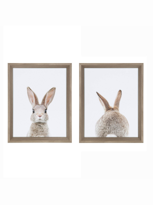 15" X 12" Calter Bunny Framed Print Art Set By Amy Peterson Gray - Kate And Laurel