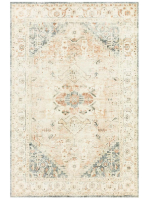 Loloi Rosette Rug - Clay/ivory