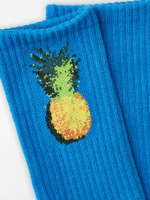 Aeo Pineapple Crew Sock