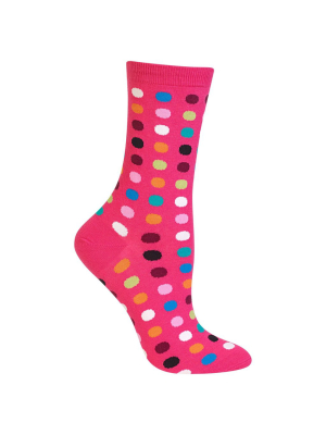 Women's Classic Large Dot Crew Socks