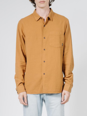 Dril Long Sleeve Shirt - Golden Brown