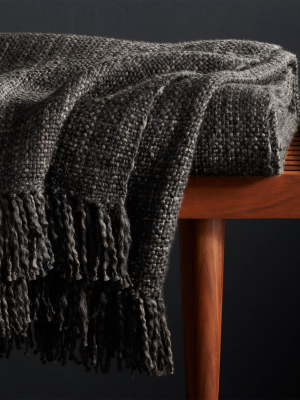 Styles Ebony Fringe Throw Blanket