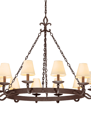 Lyon 12lt Chandelier Large Burnt Sienna