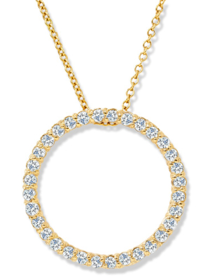 Pompeii3 14k Yellow Gold 1/2ct Circle Of Life Diamond Pendant