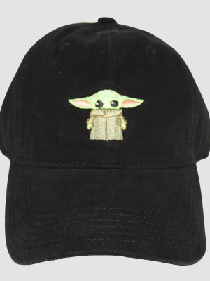 Men's Star Wars Mandalorian Baby Yoda Cap - Black One Size