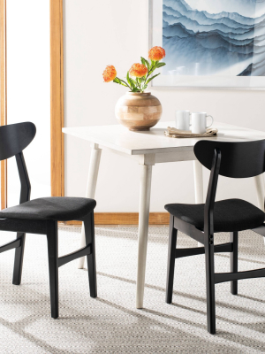 Set Of 2 Lucca Retro Dining Chair Black - Safavieh