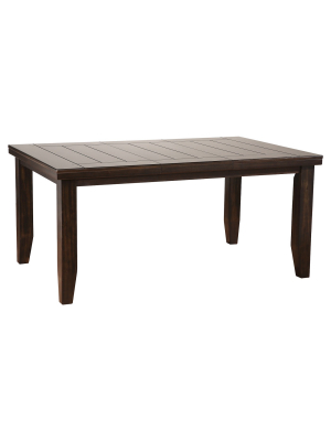 Urbana Dining Table Wood/espresso With Black Faux Leather - Acme Furniture