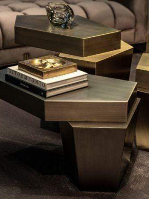 Eichholtz Calabasas High Coffee Table - Brushed Brass