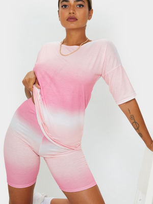 Petite Pink Ombre Bike Short