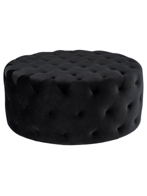 Round Tufty Ottoman In Various Colors