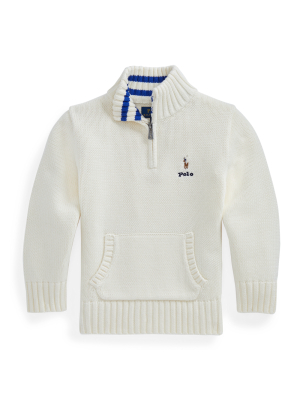 Cotton Quarter-zip Sweater