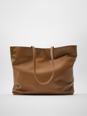 Leather Shopper