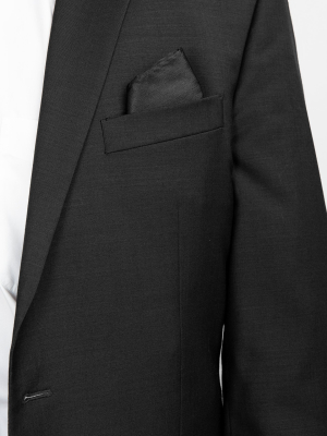 Sam Pocket Square ~ Black Solid