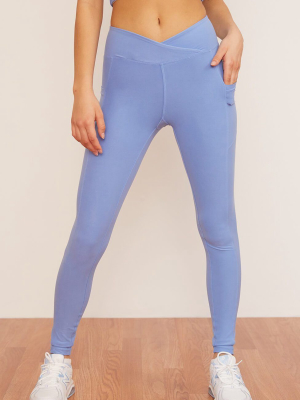 Recycled Crossover Pocket Legging - Juniper