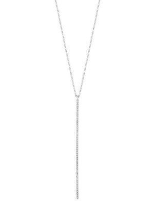 Effy Pave Classica 14k White Gold Diamond Vertical Pendant, 0.14 Tcw