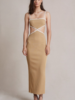 Coyote Midi Dress - Camel