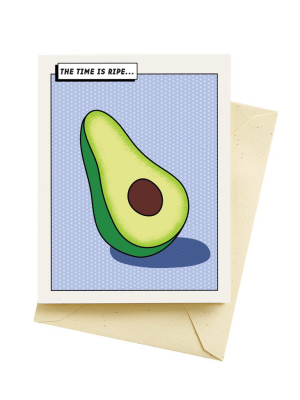 Seltzer Goods Avocado Birthday Card