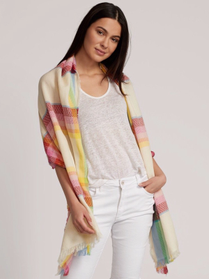 Rainbow Abstract Plaid Oblong