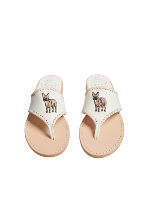 Frenchie Embroidered Sandal