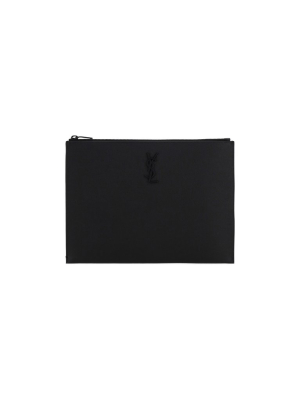 Saint Laurent Monogram Zipped Tablet Case