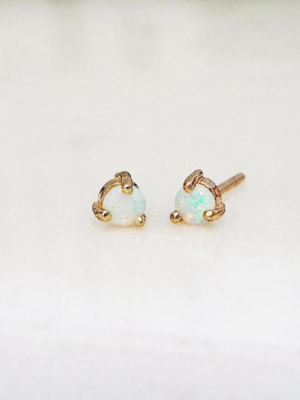 14k Gold Dream Opal Single Stud Earring