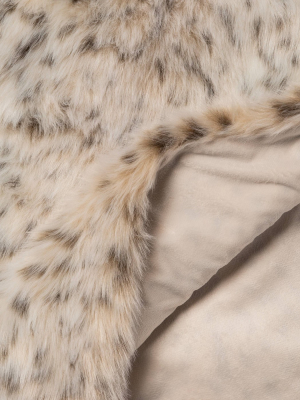 Faux Fur Animal Print Bed Scarf - Threshold™