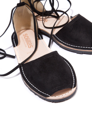 Pantera - Suede Ankle Tie Sandals