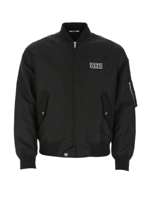 Valentino Vltn Tag Bomber Jacket