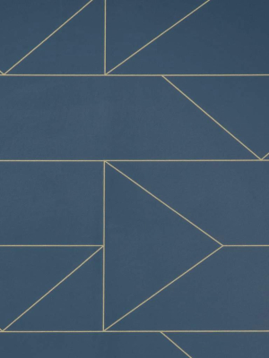 Lines Wallpaper Dark Blue