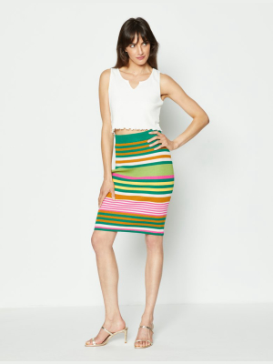 Striped Bodycon Skirt