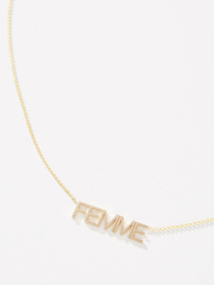 Maya Brenner 14k Gold Femme Necklace