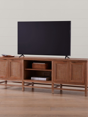 Blake 85" Grey Wash Teak Media Console