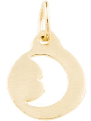 Crescent Moon Cutout Charm