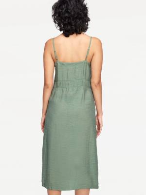 Alma Slip Dress In Seaweed