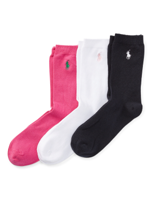 Flat-knit Crew Sock 3-pack