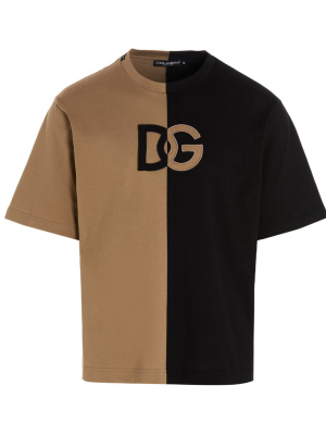 Dolce & Gabbana Two-tone Crewneck T-shirt