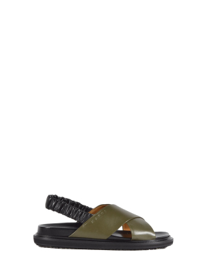 Marni Crossover Slingback Sandals