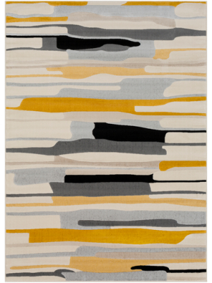 City Rug In Mustard & Black