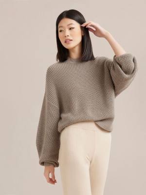 Denise Cotton Relaxed Crew Neck Sweater