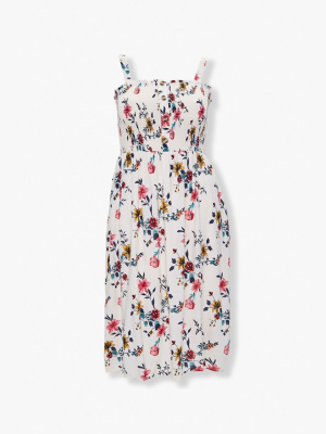 Plus Size Floral Print Dress