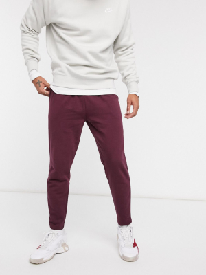 Asos Design Co-ord Tapered Sweatpants With Pleats In Burgundy