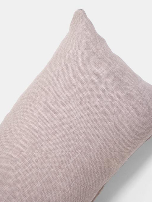 Old Rose Belgian Linen Pillow, Lumbar