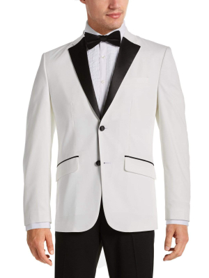 Slim Fit White Tuxedo Jacket