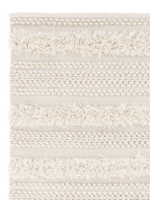 Zhara Ivory Stripe Indoor / Outdoor Rug Swatch